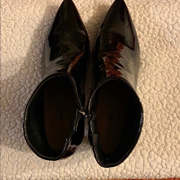 Black Patent Leather Ankle Boots - Picture 6 of 7